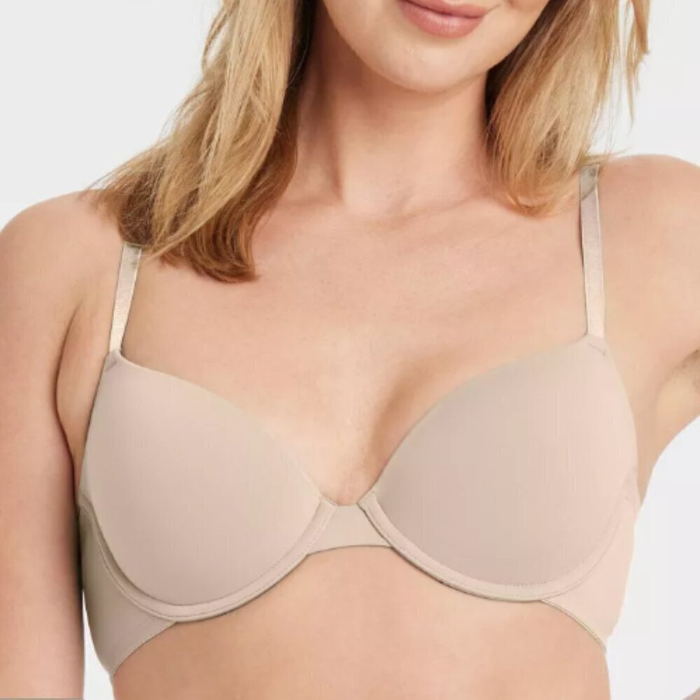 NWT Women's Everyday Lightly Lined Demi T-Shirt Bra - Auden